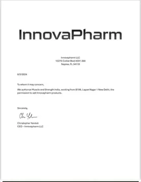 InnovaPharm authorisation letter